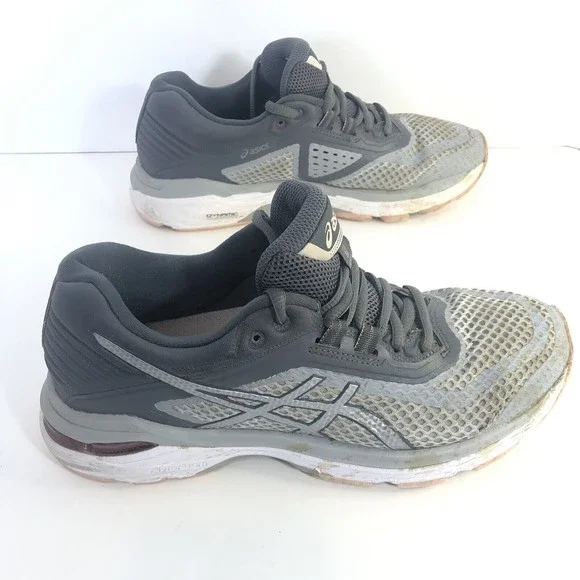 ASICS GT-2000 6 Mid Grey Silver Carbon Running Shoes Women’s Size 7.5 T855N - Picture 6 of 10